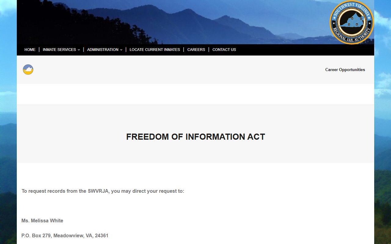 Scott County booking photo SWVRJA FOIA request contact